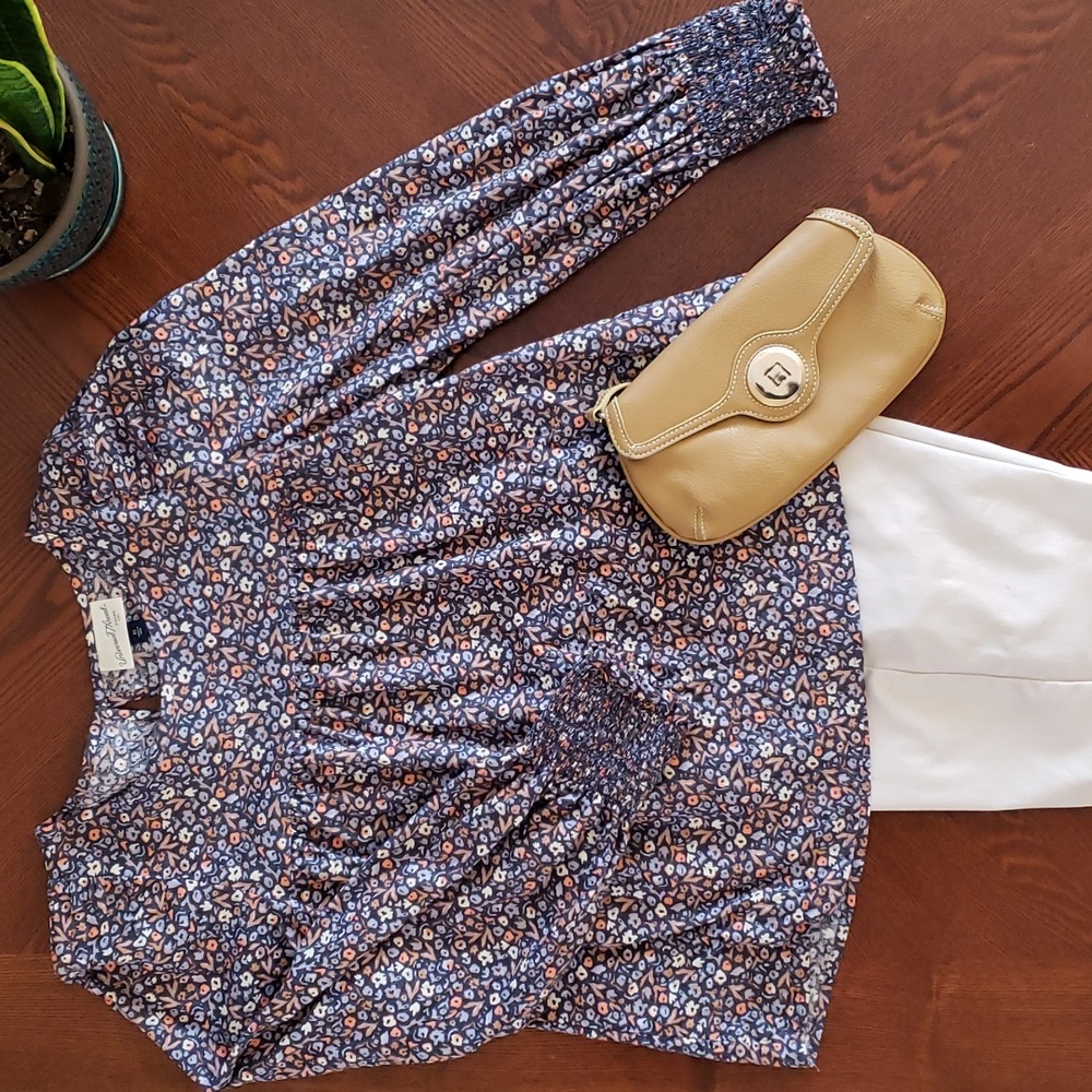 Gorgeous floral peasant style top